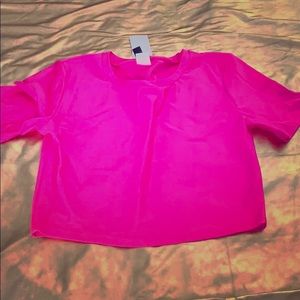 Hot pink crop top
